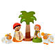Presepe Sevi pastori musicisti 5 pz legno dipinto 7 cm s1