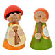 Presepe Sevi pastori musicisti 5 pz legno dipinto 7 cm s2