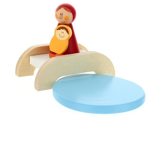 Sevi-Krippe, Brücke am Teich, Set, 11-teilig, 6 cm Krippe, Holz bemalt 2