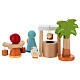 Presepe Sevi attorno al pozzo 6 pz legno dipinto 6 cm s4