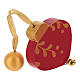 Set Decoraciones navideñas Sevi rojas y doradas 3 piezas madera pintada s4