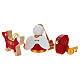 Set Decoraciones navideñas Sevi rojas y doradas 3 piezas madera pintada s5