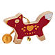Set Decorazioni natalizie Sevi rosse ed oro 3 pz legno dipinto s3