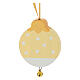 Set Decoraciones navideñas Sevi blancas y amarillas 3 piezas madera pintada s4