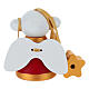 Ángel Sevi Lei rojo y dorado 6 cm madera pintada s3