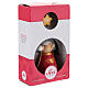 Petit ange Sevi Elle rouge et or en bois peint 6 cm s4