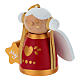 Angioletto Sevi Lei rosso ed oro 6 cm legno dipinto s2