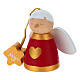 Angioletto Sevi Lui rosso ed oro 6 cm legno dipinto s2