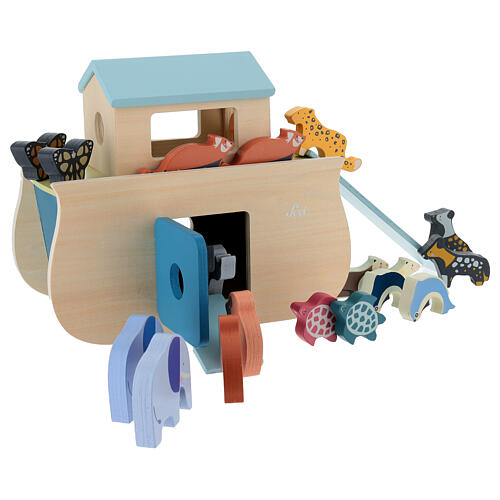 Arca degli animali di Noè 24 pz Play Set Sevi legno dipinto 5