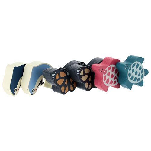 Arca degli animali di Noè 24 pz Play Set Sevi legno dipinto 9