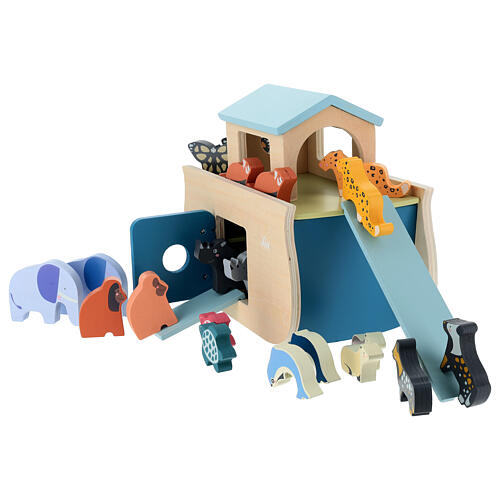 Noah's Ark Playset with Animal Figures 24 pcs Painted Wood 3
