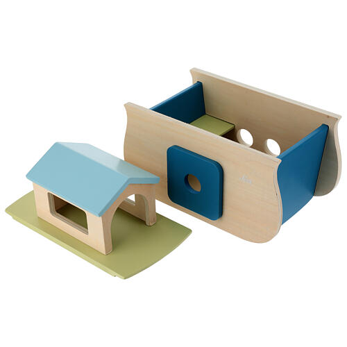 Noah's Ark Playset with Animal Figures 24 pcs Painted Wood 11