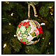 Bola de Natal de cerâmica estrelas de Natal e velas 10 cm pintada à mão por Dellarte Ceramiche s2