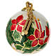 Pallina dipinta a mano stella natalizia candele albero Natale 8 cm Dellarte Ceramiche s3