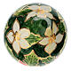 Drop-shaped Christmas ball painted with candles and flowers by Dellarte Ceramiche, 3 in s5