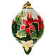 Pallina a goccia dipinta con candela stella Natale 8 cm Dellarte Ceramiche s1
