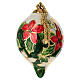 Pallina a goccia dipinta con candela stella Natale 8 cm Dellarte Ceramiche s3