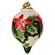 Pallina a goccia dipinta con candela stella Natale 8 cm Dellarte Ceramiche s4
