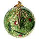 Dark green holly ceramic Christmas ornament, 10 cm, by Dellarte Ceramics s3