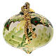 Addobbo albero Natale cipolla in ceramica fondo panna pungitopo 8 cm Dell'Arte Ceramiche s2