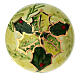 Addobbo albero Natale cipolla in ceramica fondo panna pungitopo 8 cm Dell'Arte Ceramiche s3