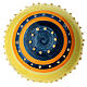 Pallina Natalizia ceramica rossa decoro spirali oro dipinta a mano 10 cm Dellarte Ceramiche s4