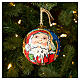 Decoración árbol Navidad Dellarte Ceramiche rostro Papá Noel 10 cm pintada a mano s2