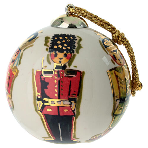 Pallina albero Natale Dellarte Ceramiche schiaccianoci dipinto a mano 10 cm 4