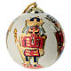 Hand-Painted Nutcracker Christmas Tree Ball Dellarte Ceramics, 10 cm s1