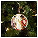 Hand-painted Dellarte Ceramiche Christmas bauble, nutcracker themed ivory base, 3 in s2