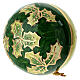 Pallina Natalizia Dellarte Ceramiche verde e stelle di Natale 10 cm dipinte a mano s4