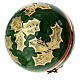 Palla albero Natale Dellarte Ceramiche stella rossa e fascia oro 10 cm dipinta a mano s3
