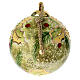 Bola Dellarte Ceramiche 10 cm pintada a mano con acebo y árbol de Navidad efecto difuminado s3
