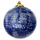 Decorazione albero Natale Dellarte Ceramiche effetto cielo stellato 10 cm dipinta a mano s1