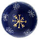 Decorazione albero Natale Dellarte Ceramiche effetto cielo stellato 10 cm dipinta a mano s3
