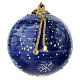 Decorazione albero Natale Dellarte Ceramiche effetto cielo stellato 10 cm dipinta a mano s4