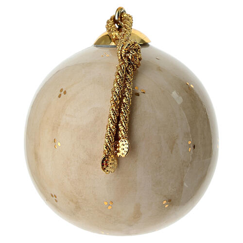 Decorazione Dell'Arte Ceramiche albero Natale Madonna Gesù Bambino 8 cm dipinta a mano 2