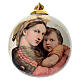 Dellarte Ceramics Christmas Tree Ball Virgin and Baby Jesus 8 cm Hand-painted s1
