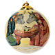Pallina albero Natale Natività Dellarte Ceramiche dipinta a mano 10 cm s1