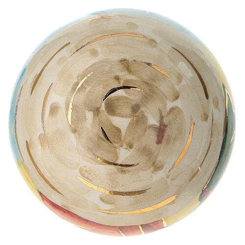 Ozdoba choinkowa z motywem Świętej Rodziny, Dellarte Ceramiche, ręcznie malowana, 8 cm 4