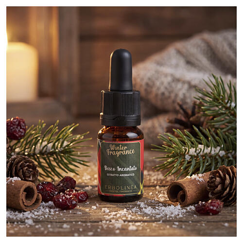 Huile essentielle avec compte-gouttes Winter Fragrance « Forêt Enchantée » 10 ml Erbolinea 2