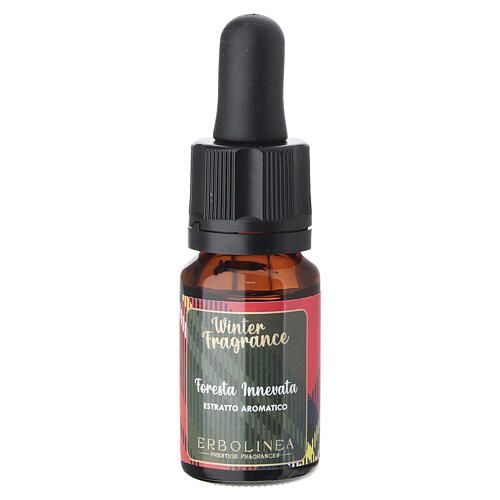 Huile essentielle aromatique avec compte‑gouttes Winter Fragrance « Forêt Enneigée » Erbolinea 10 ml 3