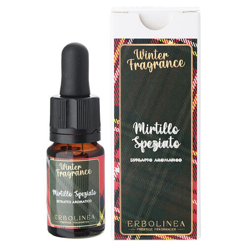 Mirtillo Speziato olio essenziale aromatico contagocce Winter Fragrance Erbolinea 10 ml 1