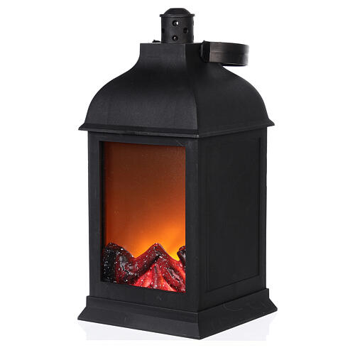 Lantern-shaped LED fireplace 25x10x10 cm 2