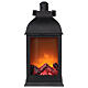 Lantern-shaped LED fireplace 25x10x10 cm s1
