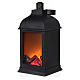 Lantern-shaped LED fireplace 25x10x10 cm s2