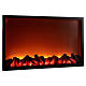Kominek LED efekt płomienia, kolor czarny, 50x80x10 cm s4