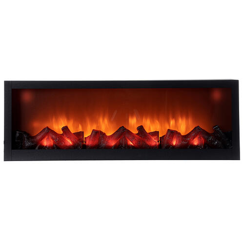 Rectangular LED fireplace with flame effect 20x60x10 cm 1