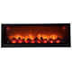 Rectangular LED fireplace with flame effect 20x60x10 cm s1