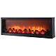 Rectangular LED fireplace with flame effect 20x60x10 cm s2